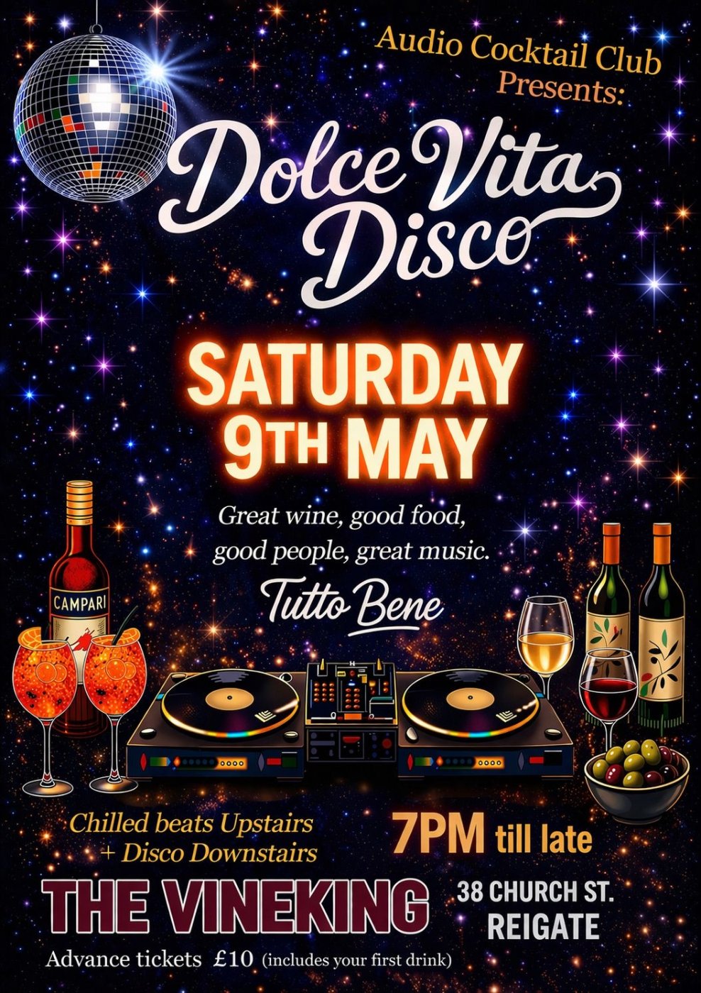 Flyer for Dolce Vita Disco - May 2026